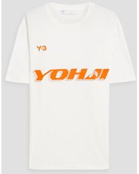 Y-3 - Appliquéd Cotton-jersey T-shirt - Lyst