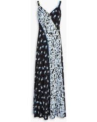 Diane von Furstenberg - Ozzie slip dress in maxilänge aus jacquard mit print - Lyst