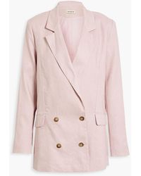 Nicholas - Doppelreihiger blazer aus leinen - Lyst