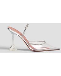 AMINA MUADDI - Gilda Glass Crystal-embellished Pvc Mules - Lyst