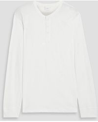 Onia - Slub Cotton-jersey Henley T-shirt - Lyst