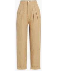 Alex Mill - Linen, Tm And Cotton-blend Twill Tapered Pants - Lyst