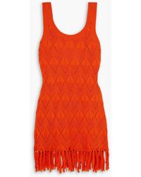 Dodo Bar Or - Joe Fringed Pointelle-Knit Cotton Tunic - Lyst