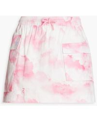 ROTATE BIRGER CHRISTENSEN - Katinka Printed Cotton Mini Skirt - Lyst