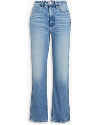 RE/DONE - 70s Faded High-rise Straight-leg Jeans - Lyst