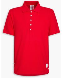 Thom Browne - Cotton-Piqué Polo Shirt - Lyst