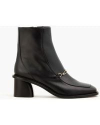 Sandro - Embellished Leather Ankle Boots - Lyst