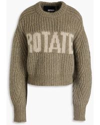 ROTATE BIRGER CHRISTENSEN - Ribbed Merino Wool-blend Sweater - Lyst