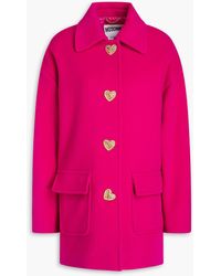 Moschino - Brushed Wool-blend Felt Coat - Lyst
