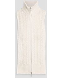 Veronica Beard - Zander Cable-Knit Linen And Silk-Blend Dickey - Lyst
