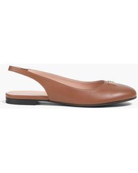 Bally - Embellished Leather Slingback Flats - Lyst
