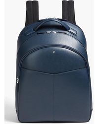 Montblanc - Textured-leather Backpack - Lyst