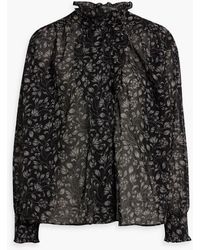 Isabel Marant - Pamias Ruffled Floral-print Cotton-voile Blouse - Lyst