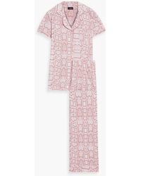 Cosabella - Bella Snake-print Pima Cotton And Modal-blend Jersey Pajama Set - Lyst