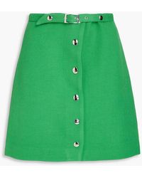 Etro - Wool-twill Mini Skirt - Lyst