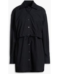 T By Alexander Wang - Layered Cotton-Poplin Shirt Dress - Lyst