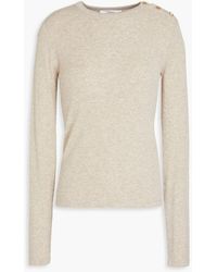 FRAME - Ribbed Modal-blend Jersey Top - Lyst