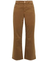 J Brand Mid-rise Kick-flare Jeans Brown