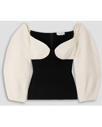Gabriela Hearst - Enoch Wool-crepe And Silk Cropped Top - Lyst