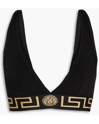 Versace - Stretch-Cotton Jersey Triangle Bra - Lyst