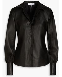 FRAME - The Femme Leather Shirt - Lyst