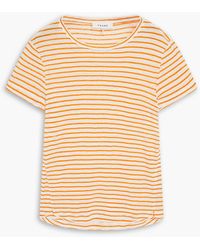 FRAME - Easy True Striped Linen-jersey T-shirt - Lyst