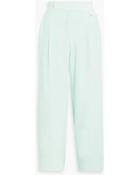 Equipment - Saganne Cropped Pleated Washed-silk Culottes - Lyst