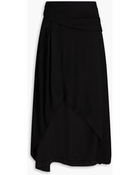 IRO - Elya Pleated Crepe Midi Skirt - Lyst