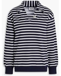 Claudie Pierlot - Two-tone Striped Cotton-blend Fleece Sweatshirt - Lyst