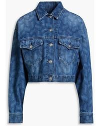 Isabel Marant - Tadia Cropped Printed Denim Jacket - Lyst
