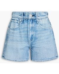 Rag & Bone - Miramar Denim-effect Print French Cotton-terry Shorts - Lyst