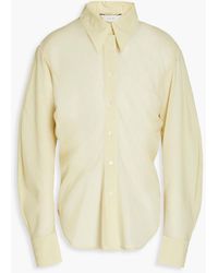 LVIR - Ruched Wool-blend Shirt - Lyst