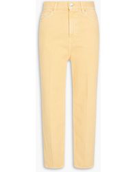 TOTEME - Cropped High-Rise Tapered Jeans - Lyst