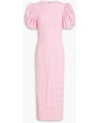 ROTATE BIRGER CHRISTENSEN - Stretch-Lace Midi Dress - Lyst