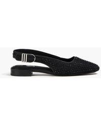 Rag & Bone - Astra Crystal-Embellished Denim Slingback Flats - Lyst