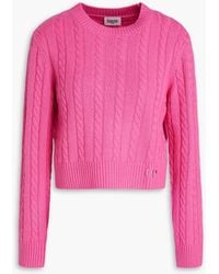 Claudie Pierlot - Cropped Cable-knit Wool And Cashmere-blend Sweater - Lyst
