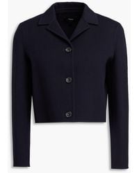 Theory - Cropped Wool And Cashmere-blend Felt Jacket - Lyst