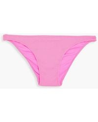 Melissa Odabash - Ibiza Stretch-Seersucker Low-Rise Bikini Briefs - Lyst