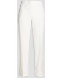Paul Smith - Satin-trimmed Wool-blend Tapered Pants - Lyst