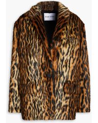 Stand Studio - Leopard-print Faux Fur Jacket - Lyst