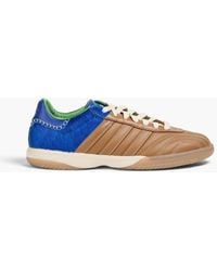 adidas Originals - Samba Quilted Leather And Calf Hair Sneakers - Lyst