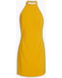 Halston - Vic Crepe Halterneck Mini Dress - Lyst