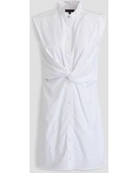 Rag & Bone - Louisa Twisted Cotton-Poplin Mini Shirt Dress - Lyst