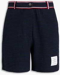 Thom Browne - Striped Jacquard-knit Cotton-blend Shorts - Lyst