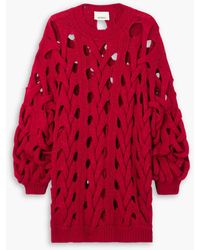 Isabel Marant - Ella Oversized Open-knit Merino Wool-blend Sweater - Lyst