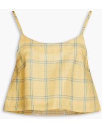 Bondi Born - Cropped top aus leinen mit karomuster - Lyst