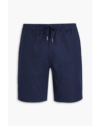 Sandro - Gamma shorts aus twill aus einer baumwollmischung mit tunnelzug - Lyst