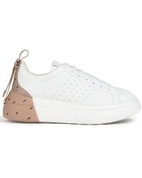 Red(V) - Perforated Printed Leather Sneakers - Lyst