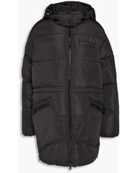 Ganni - Quilted Shell Hooded Jacket - Lyst
