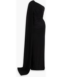 Rhea Costa - One-shoulder Draped Jersey Gown - Lyst